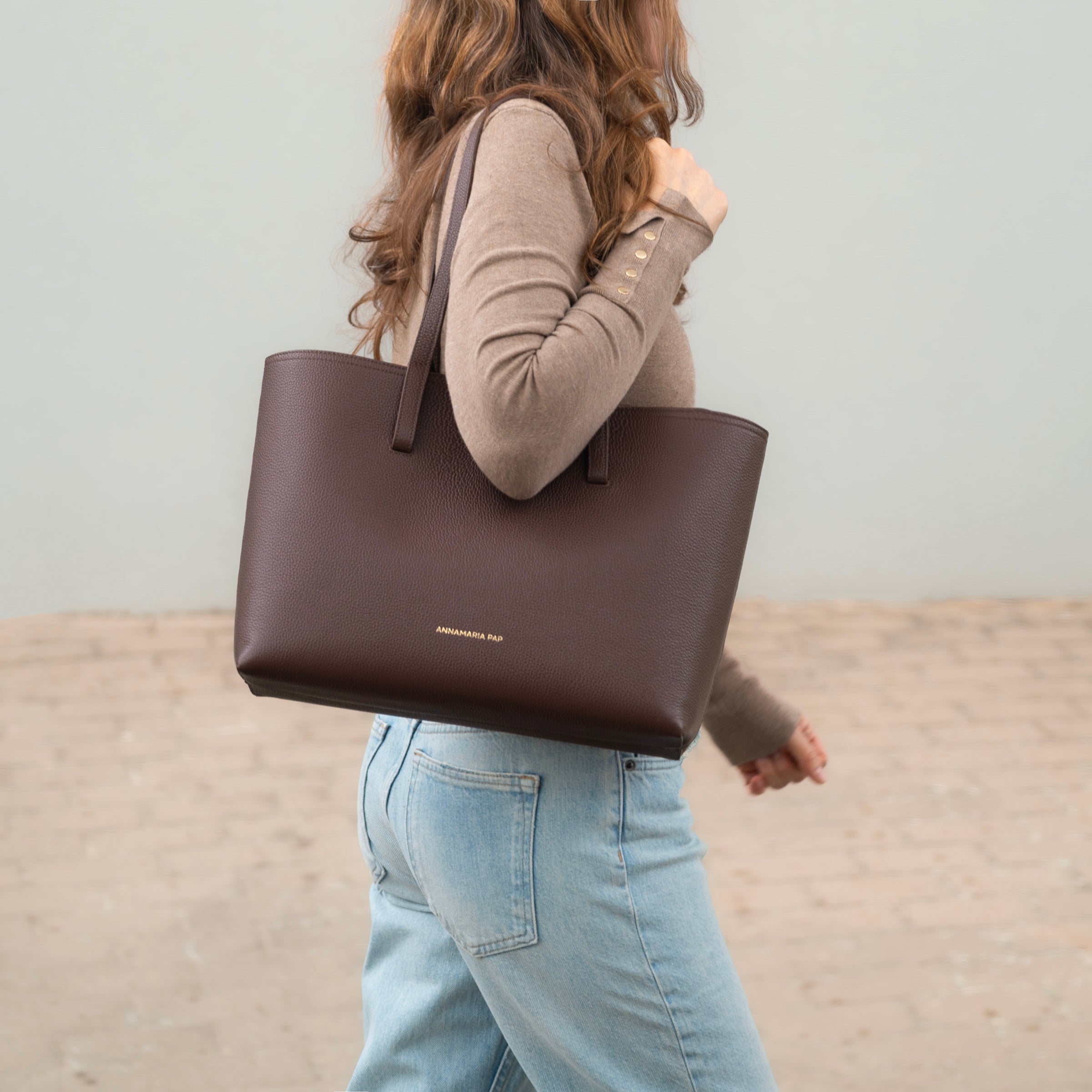 SOPHIA leather tote bag