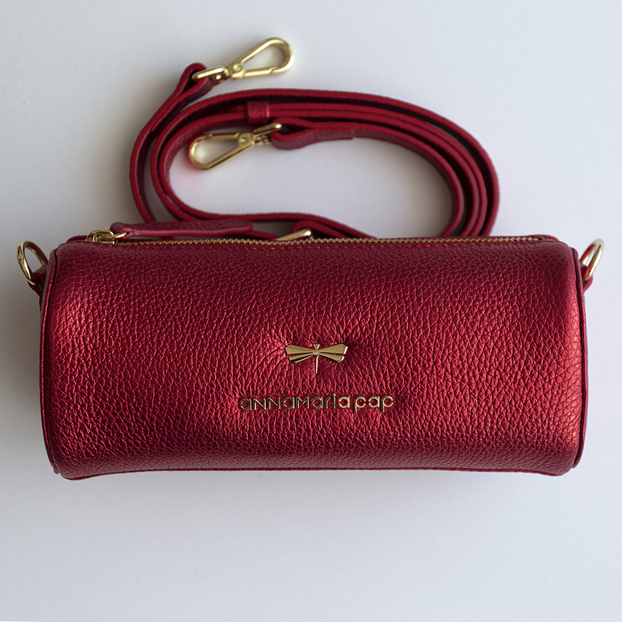 LILY metal red leather bag OUTLET