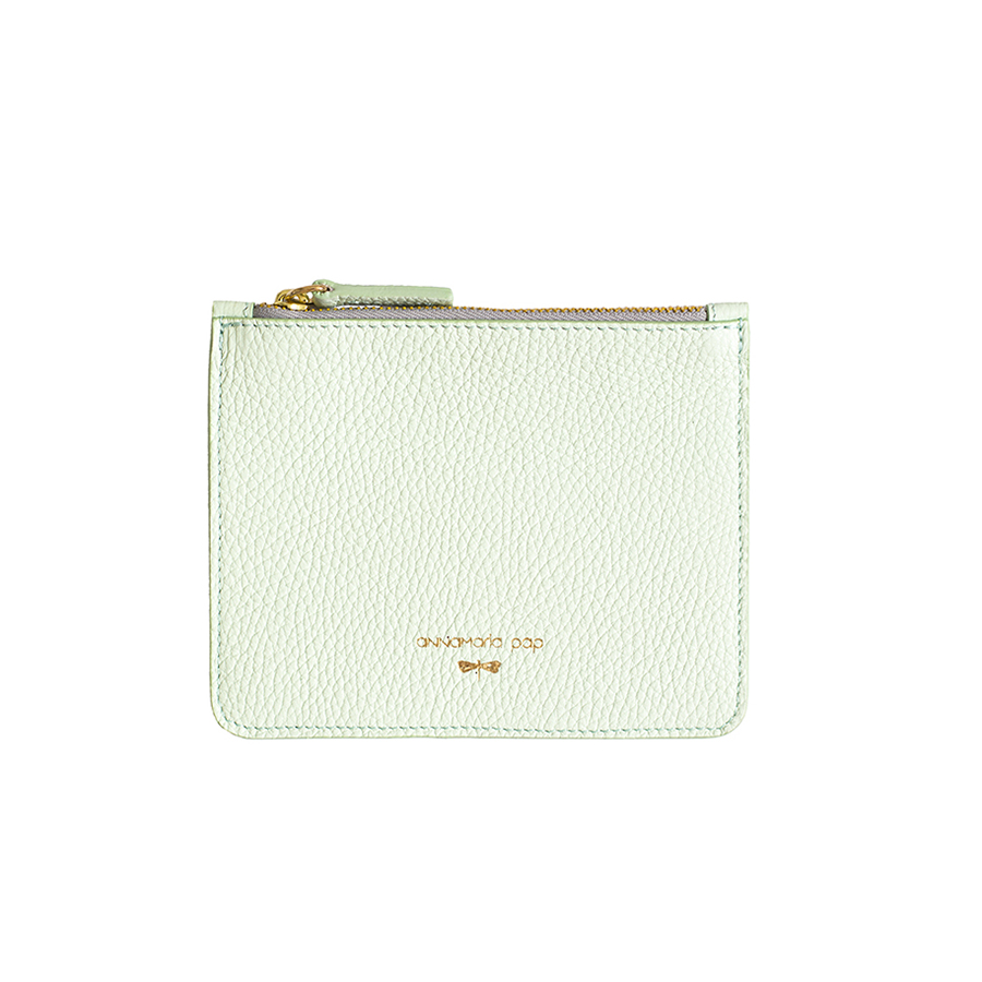 ANNE Mint small leather pouch
