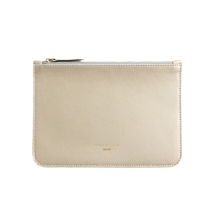 ANNE Gold leather pouch