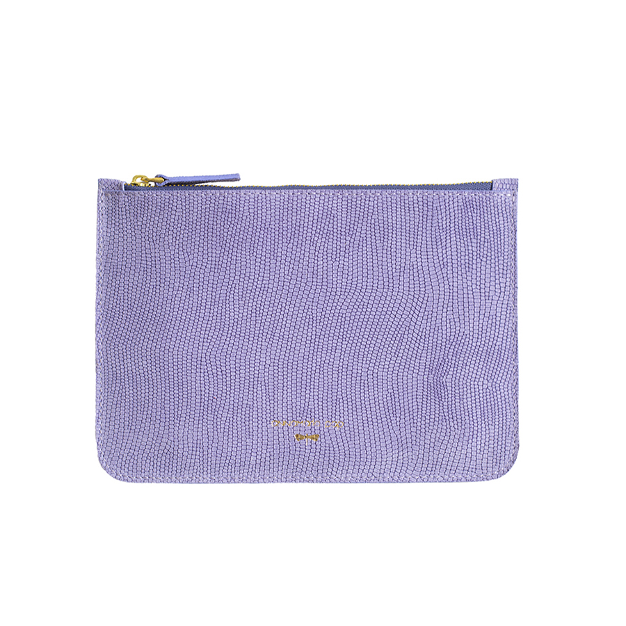 ANNE Lilac leather pouch