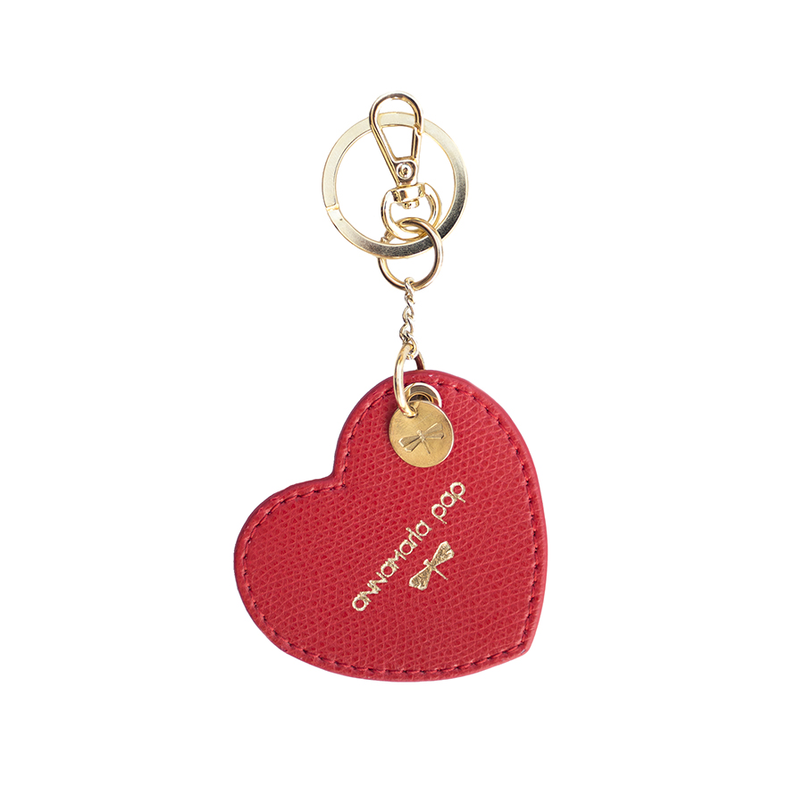 HEART Sour Cherry leather charm