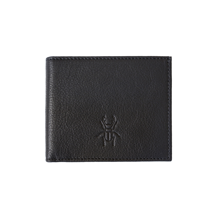 JACK fekete leather wallet (without coin holder)