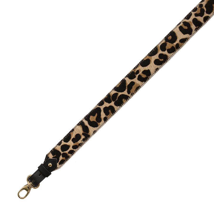 Wide leopard pattern strap