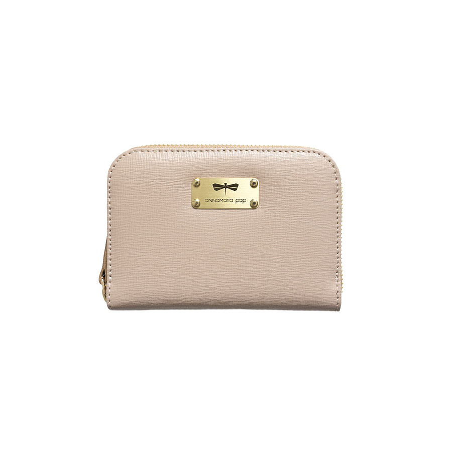 VICKY Nude leather wallet