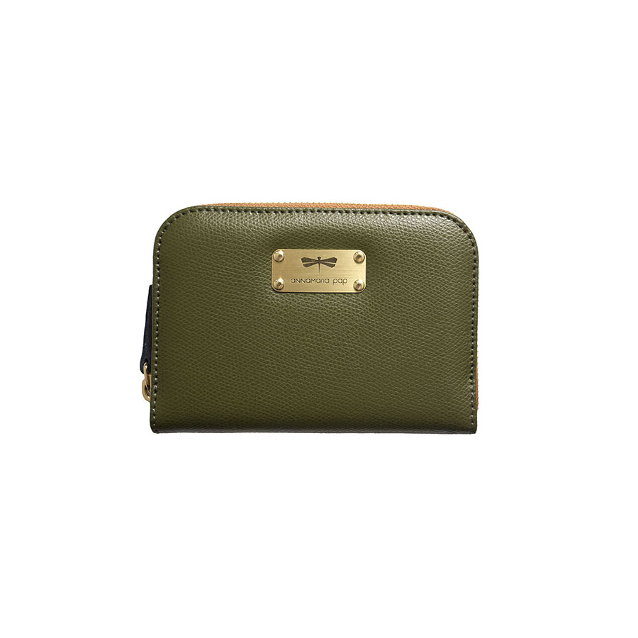 VICKY Olive leather wallet