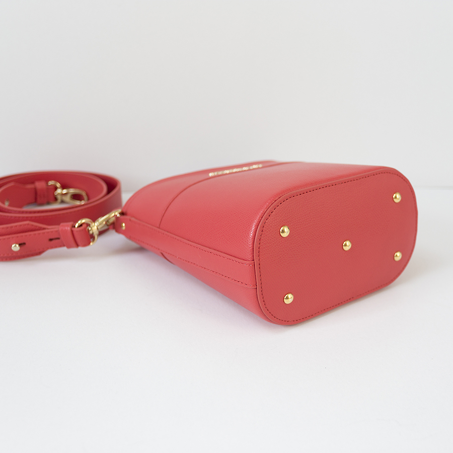 CARLY mini Coral leather bag