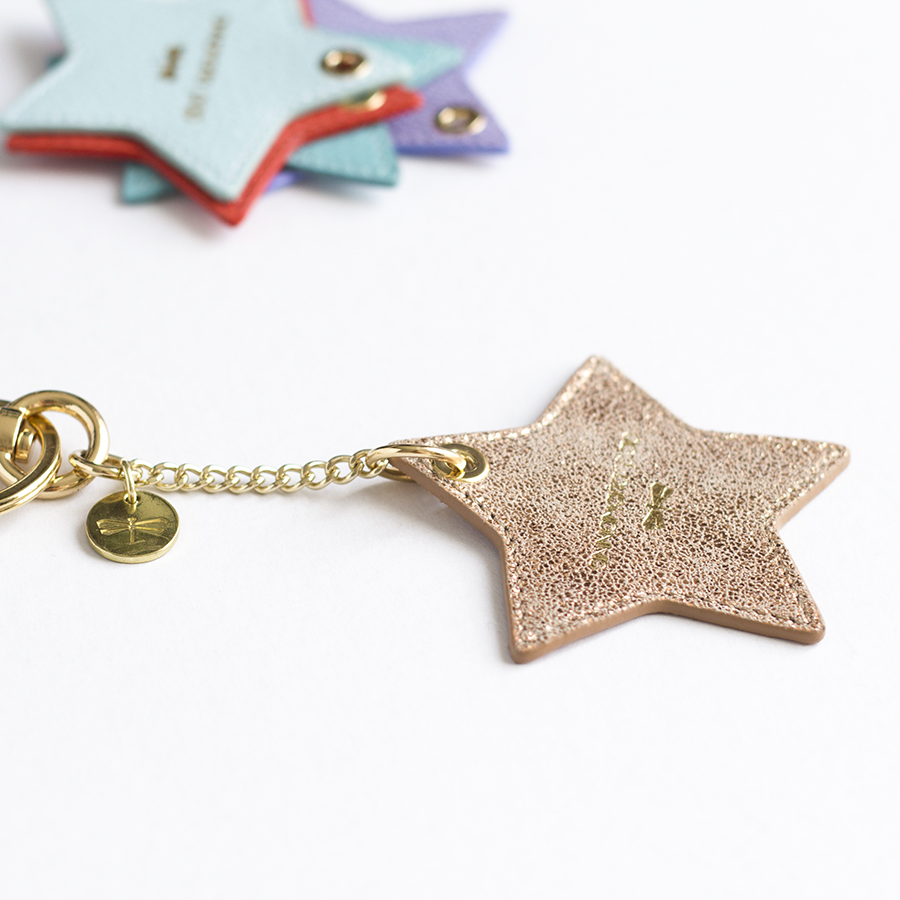 STAR Rose leather charm