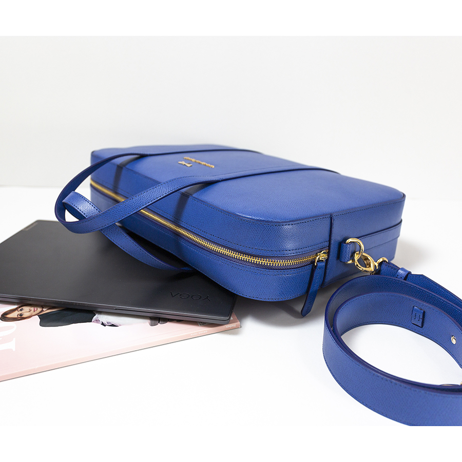 CLARE royalblue leather notebook bag