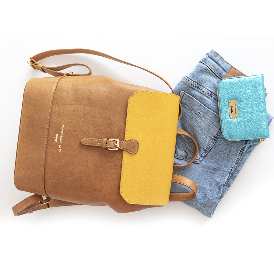 HALEY Nature - Sunshine leather backpack