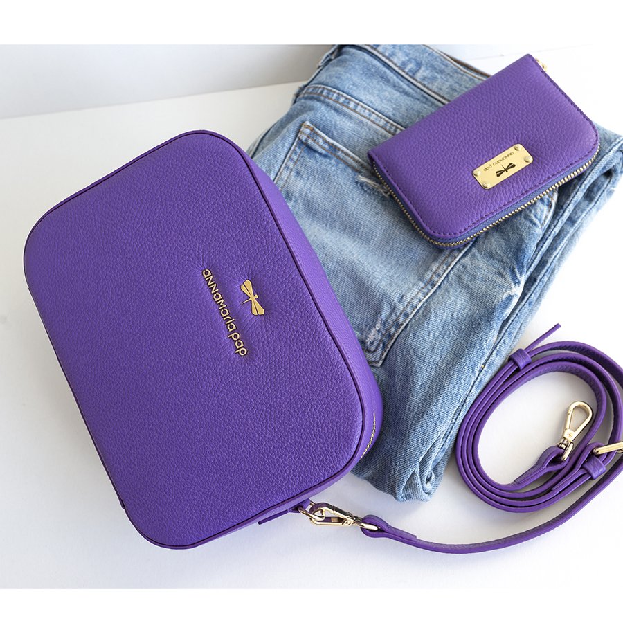 KAREN Purple leather bag