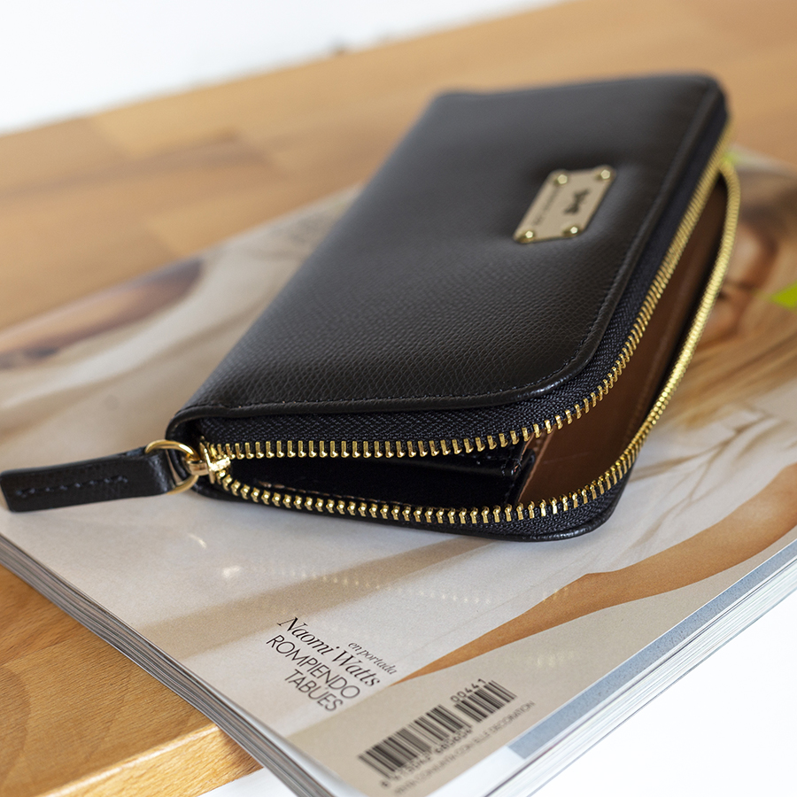 LILIAN Black leather wallet