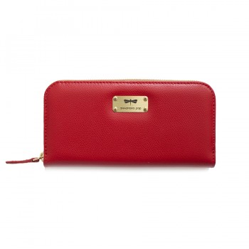 LILIAN Sour Cherry leather wallet 