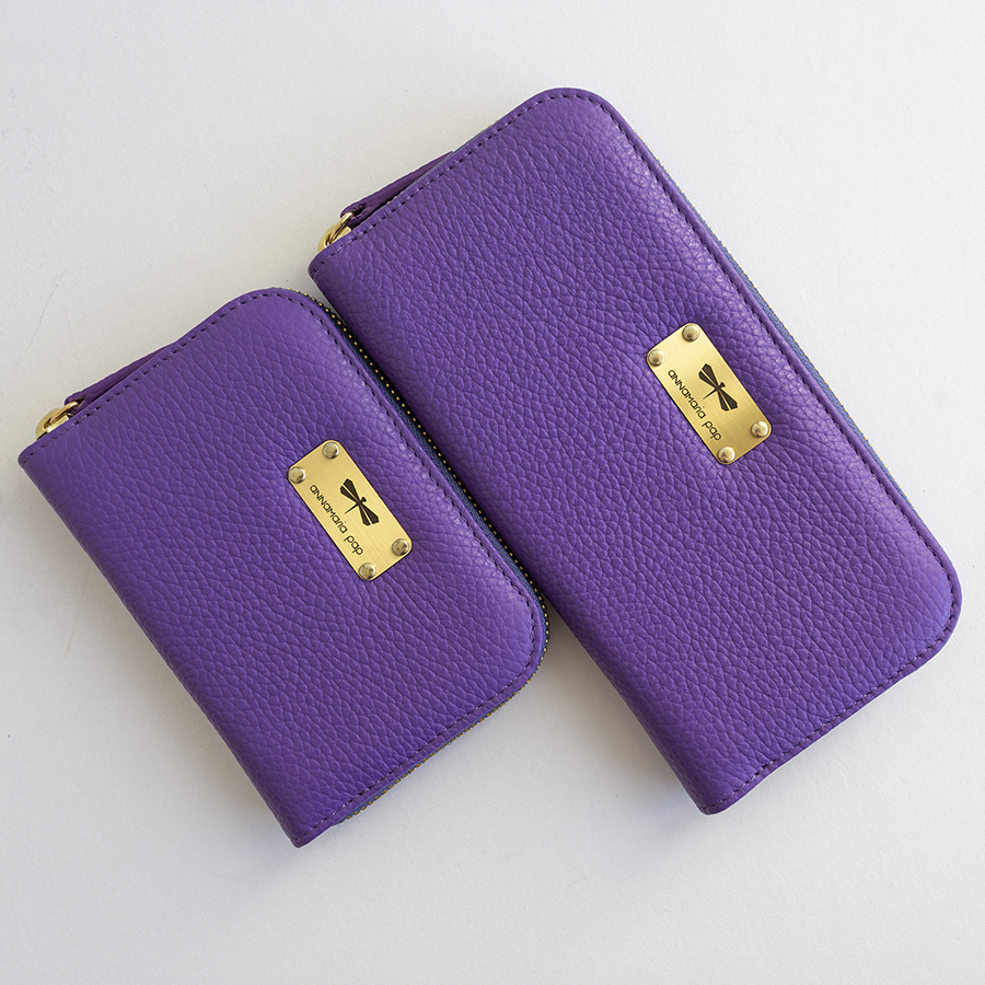 VICKY Lilac leather wallet