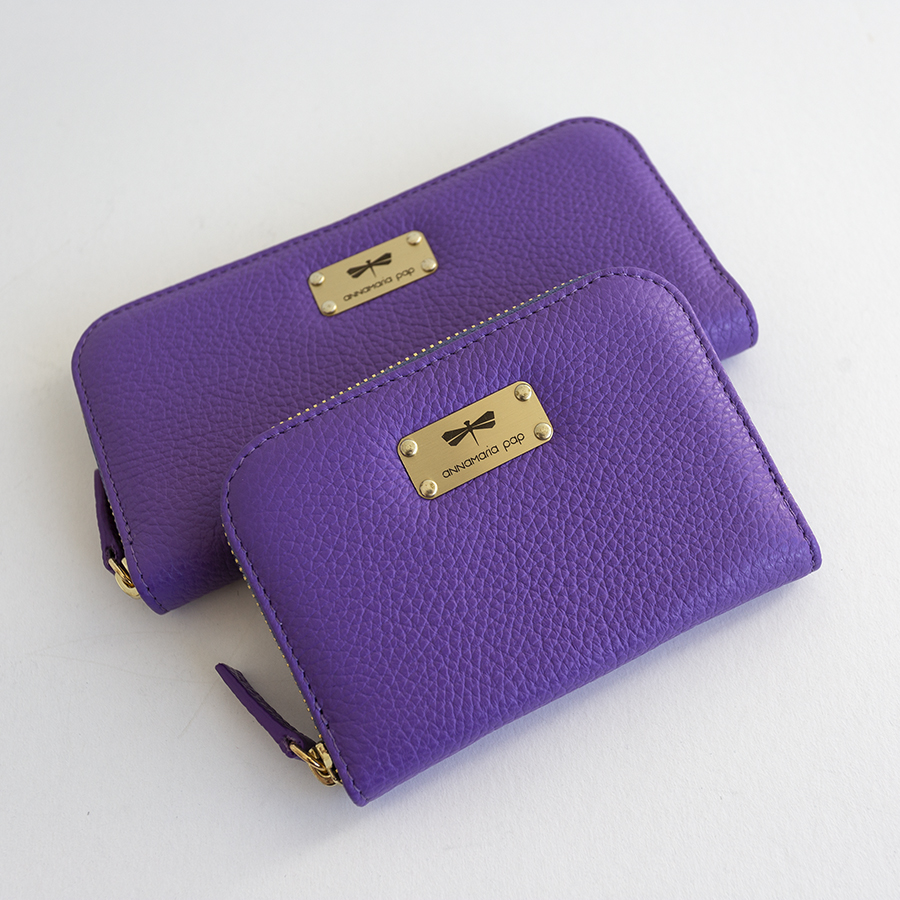 VICKY Lilac leather wallet