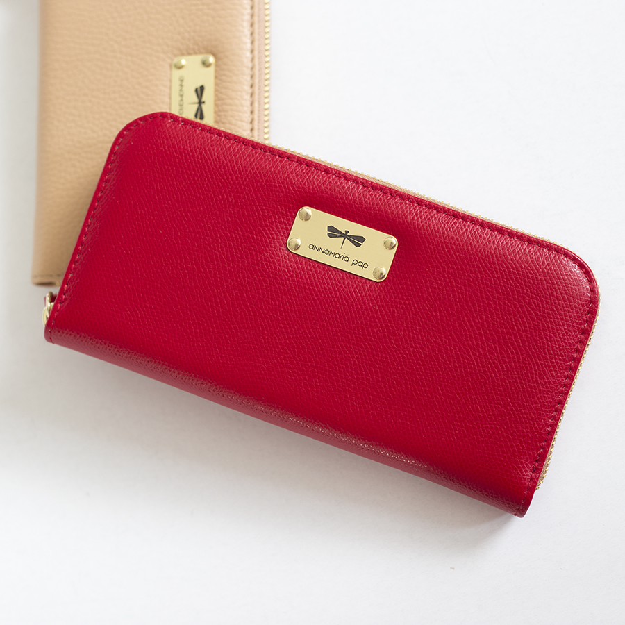 LILIAN Sour Cherry leather wallet