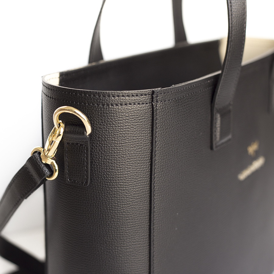 LORI Black leather handbag