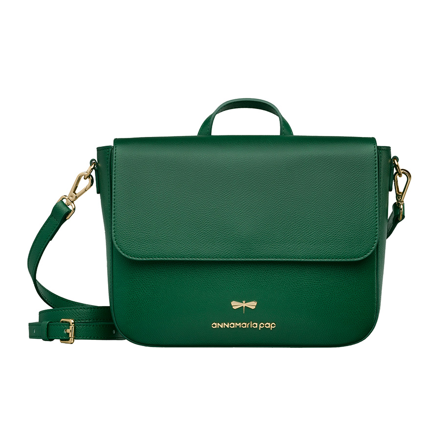 NINA Emerald green leather bag
