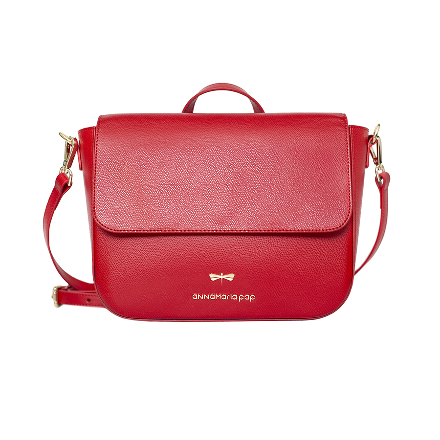NINA Sour Cherry leather bag