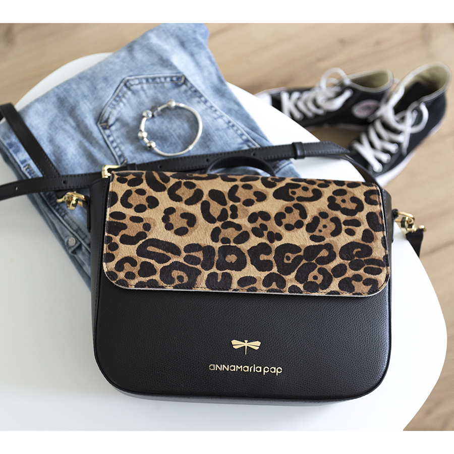 NINA Leopard leather bag