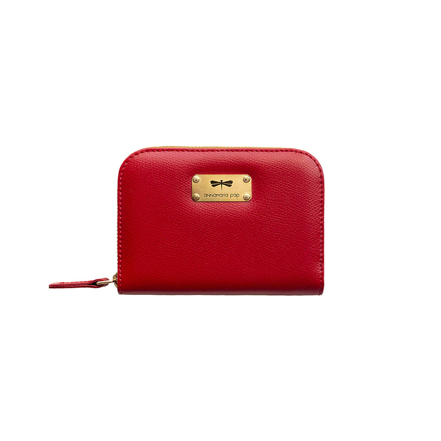 VICKY Sour Cherry leather wallet