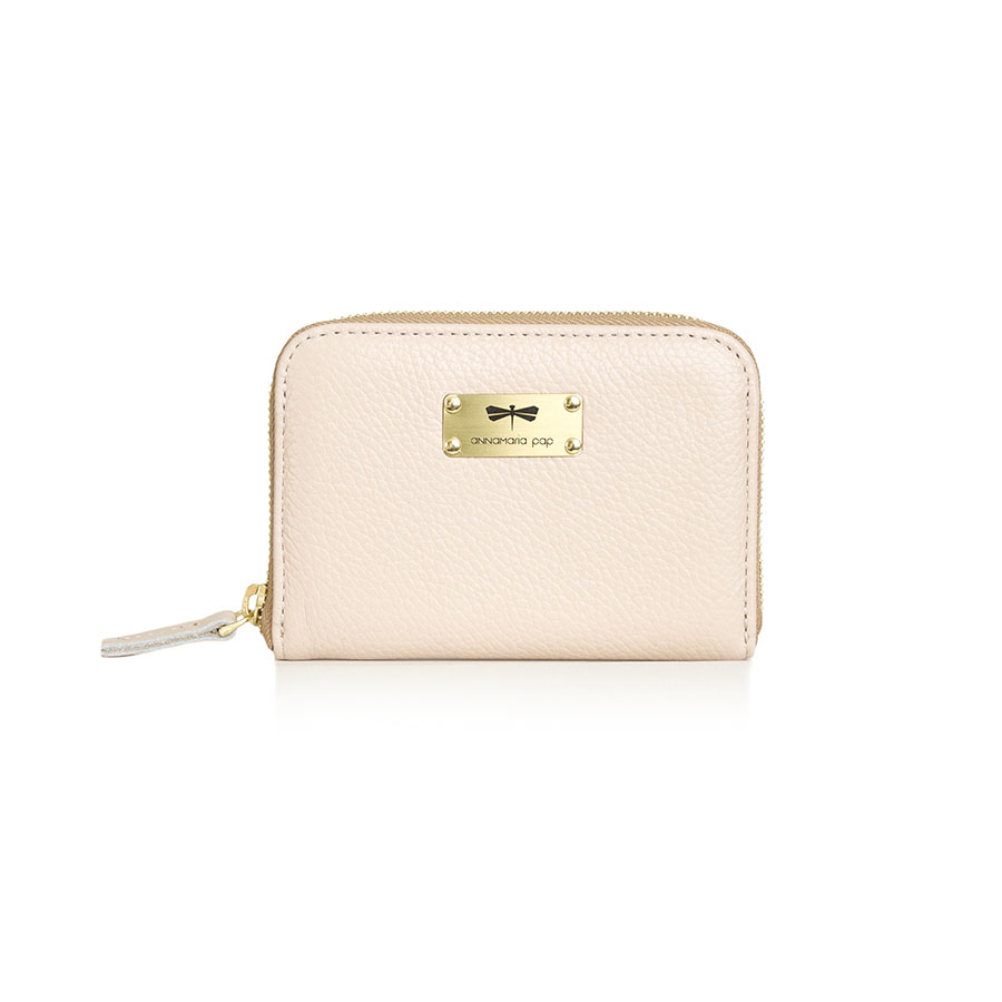 VICKY Powderpink leather wallet